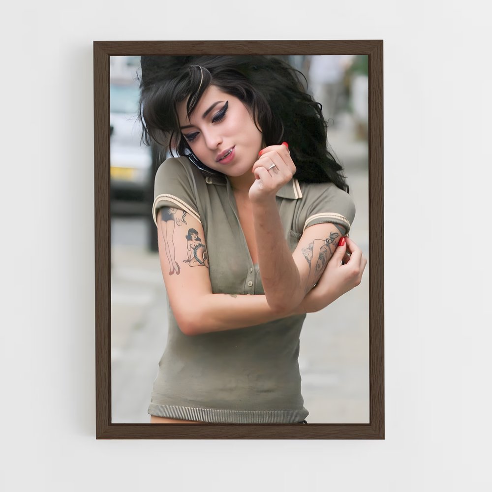 ap-amy winehouse-4 cadre Bois foncé