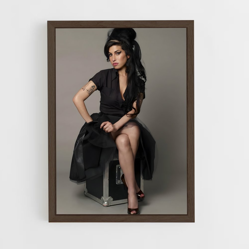 ap-amy winehouse-5 cadre Bois foncé
