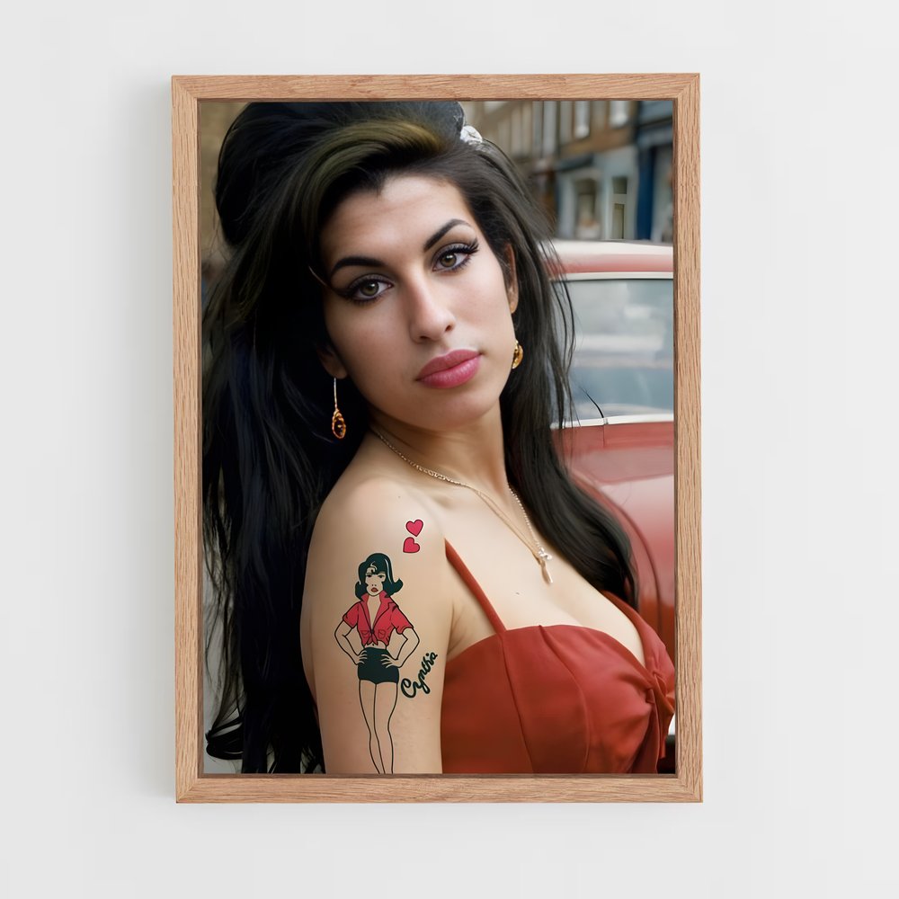ap-amy winehouse-8 cadre Bois clair