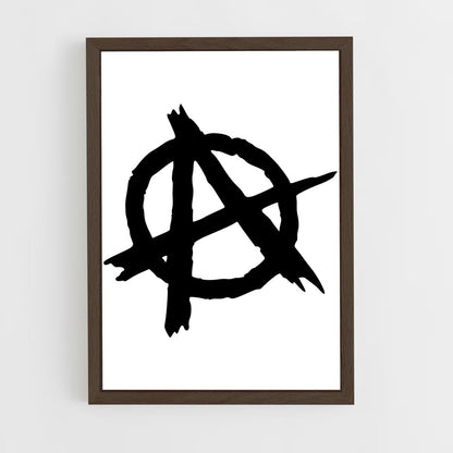 ap-anarchy symbol-2 cadre Bois foncé