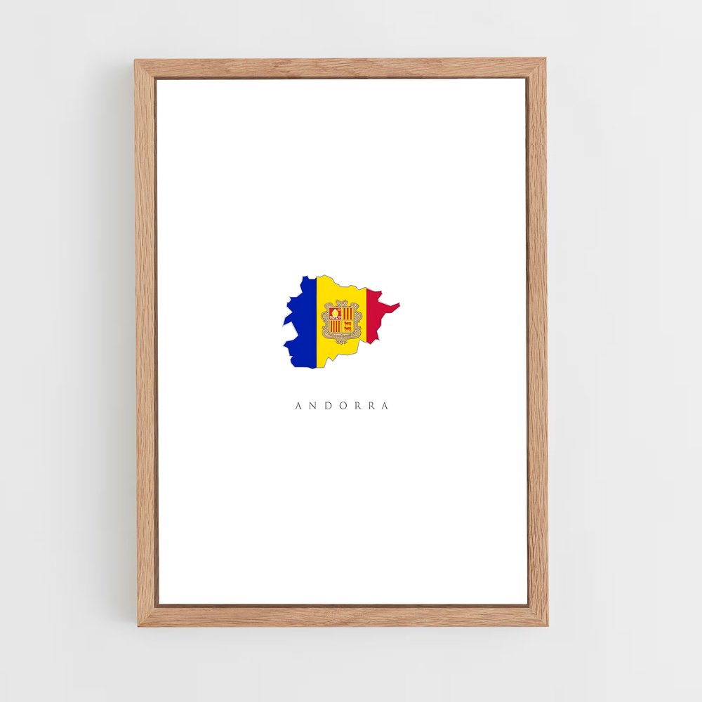 ap-andorra flag-1 cadre Bois clair