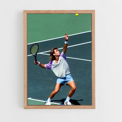 ap-andre agassi-1 cadre Bois clair