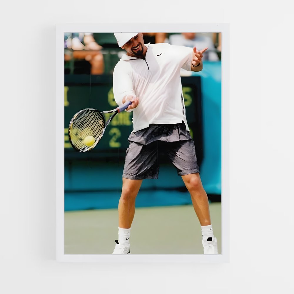 ap-andre agassi-4 cadre Blanc