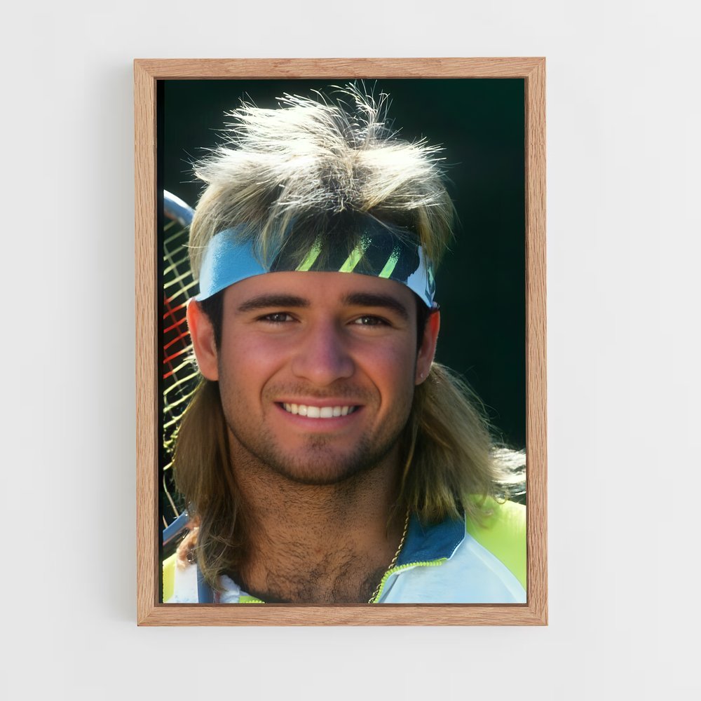 ap-andre agassi-6 cadre Bois clair