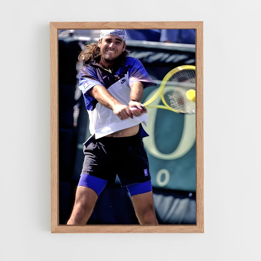 ap-andre agassi-7 cadre Bois clair