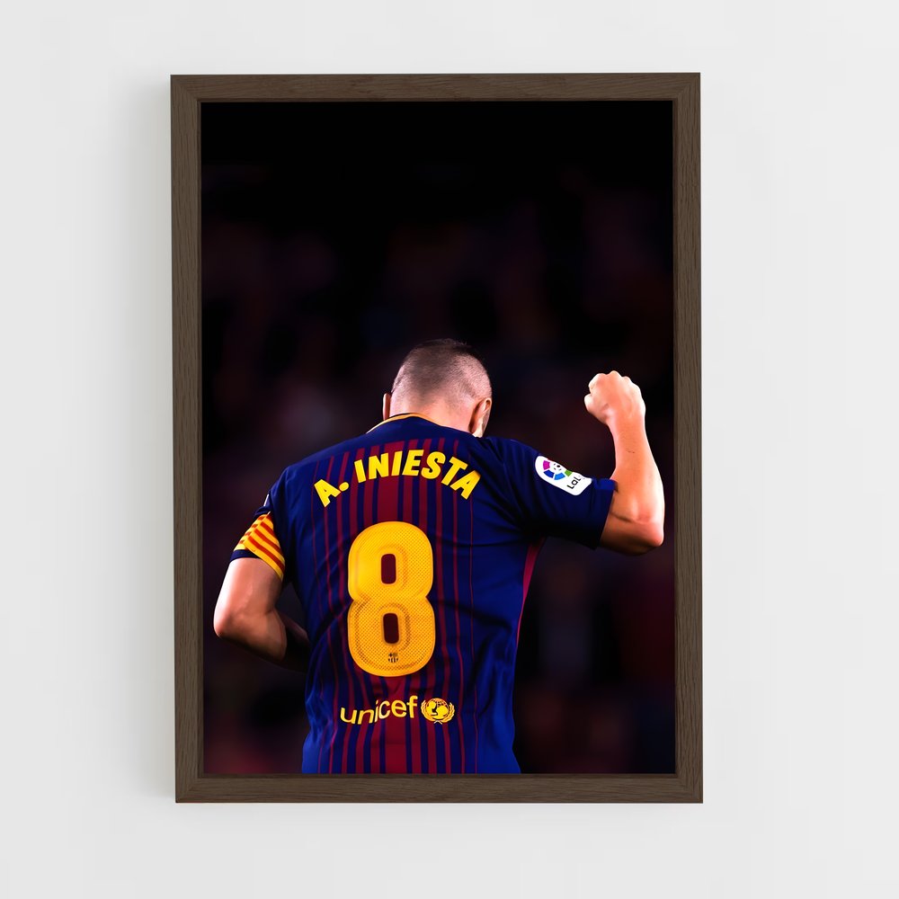 ap-andres iniesta-8 cadre Bois foncé