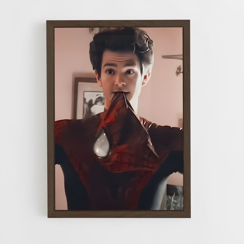 ap-andrew garfield-12 cadre Bois foncé
