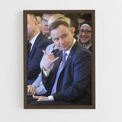 ap-andrzej duda-3 cadre Bois foncé