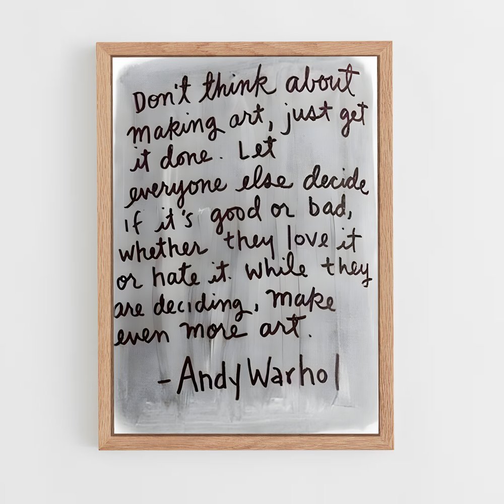 ap-andy warhol-2 cadre Bois clair