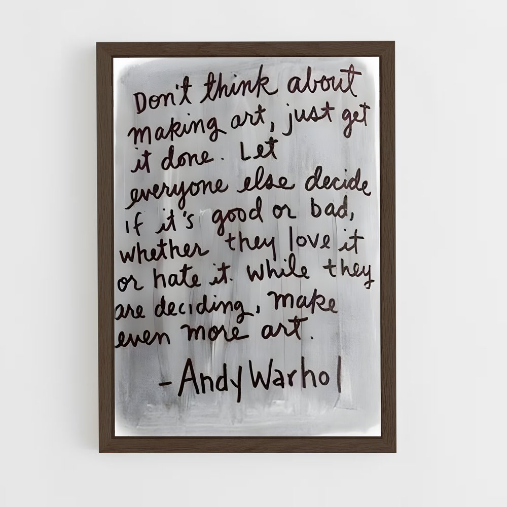 ap-andy warhol-2 cadre Bois foncé
