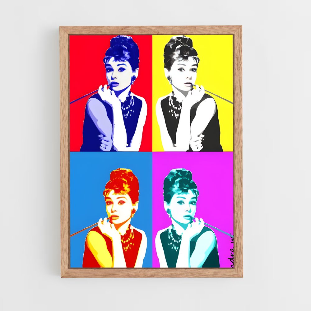ap-andy warhol-3 cadre Bois clair