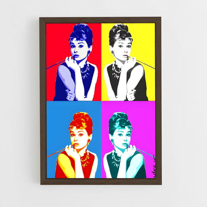 ap-andy warhol-3 cadre Bois foncé