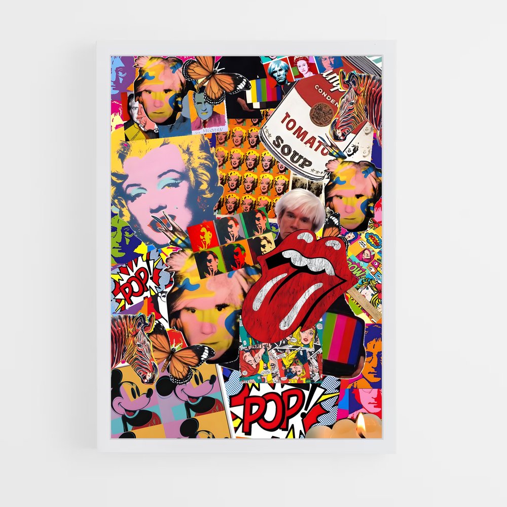 ap-andy warhol-4 cadre Blanc