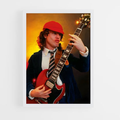 ap-angus young-3 cadre Blanc