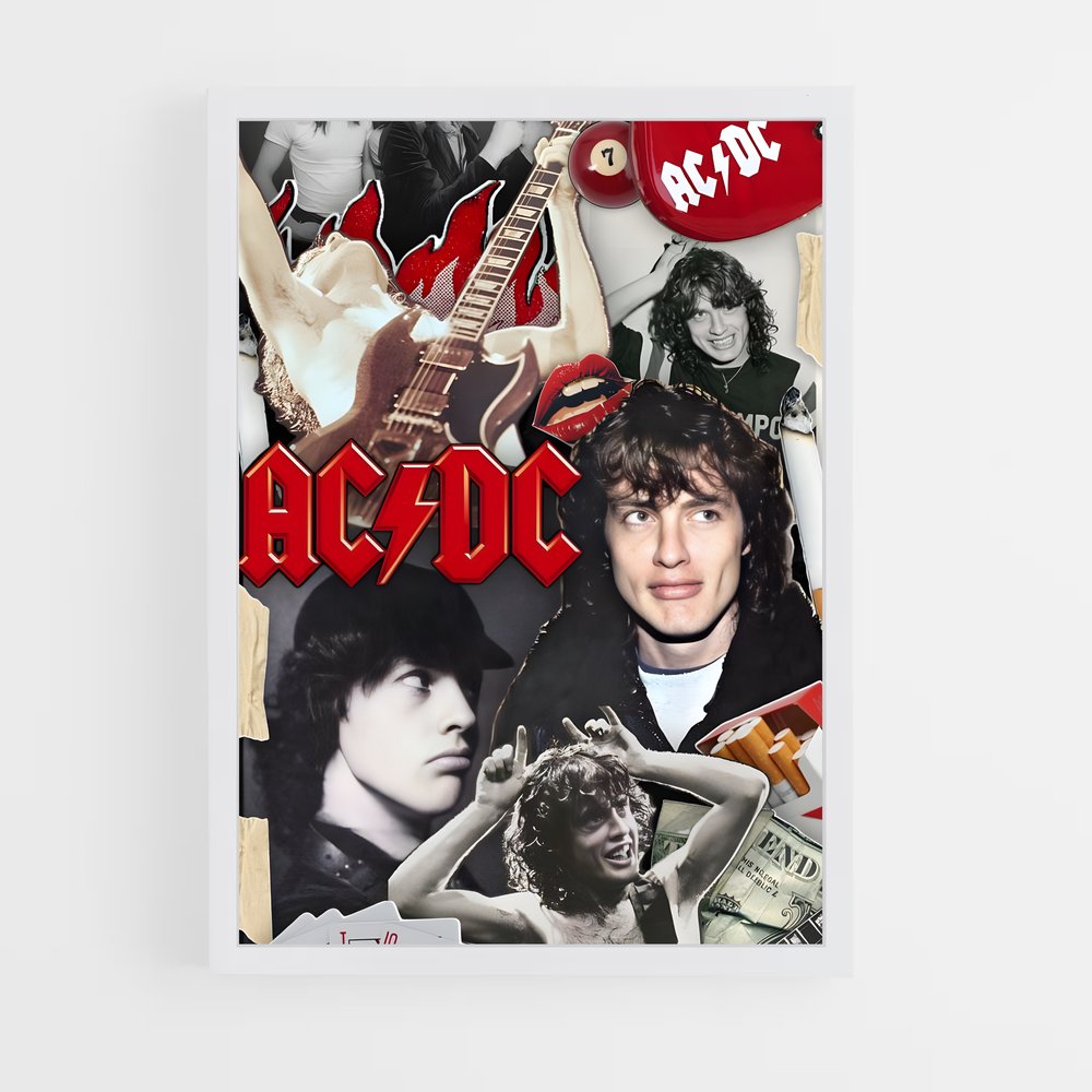 ap-angus young-4 cadre Blanc
