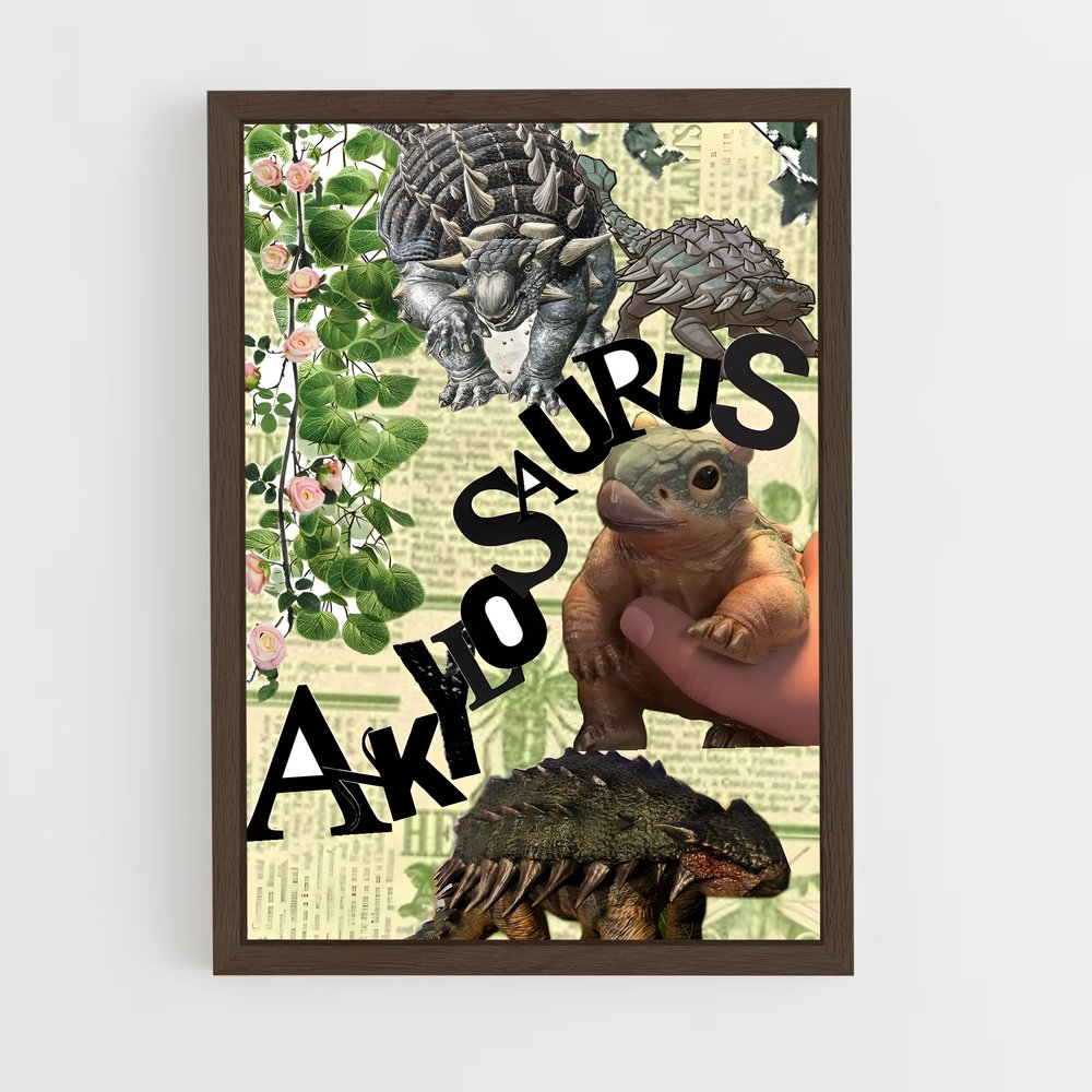 ap-ankylosaurus-2 cadre Bois foncé