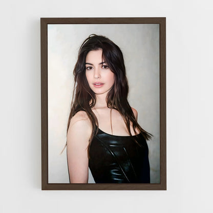 ap-anne hathaway-9 cadre Bois foncé