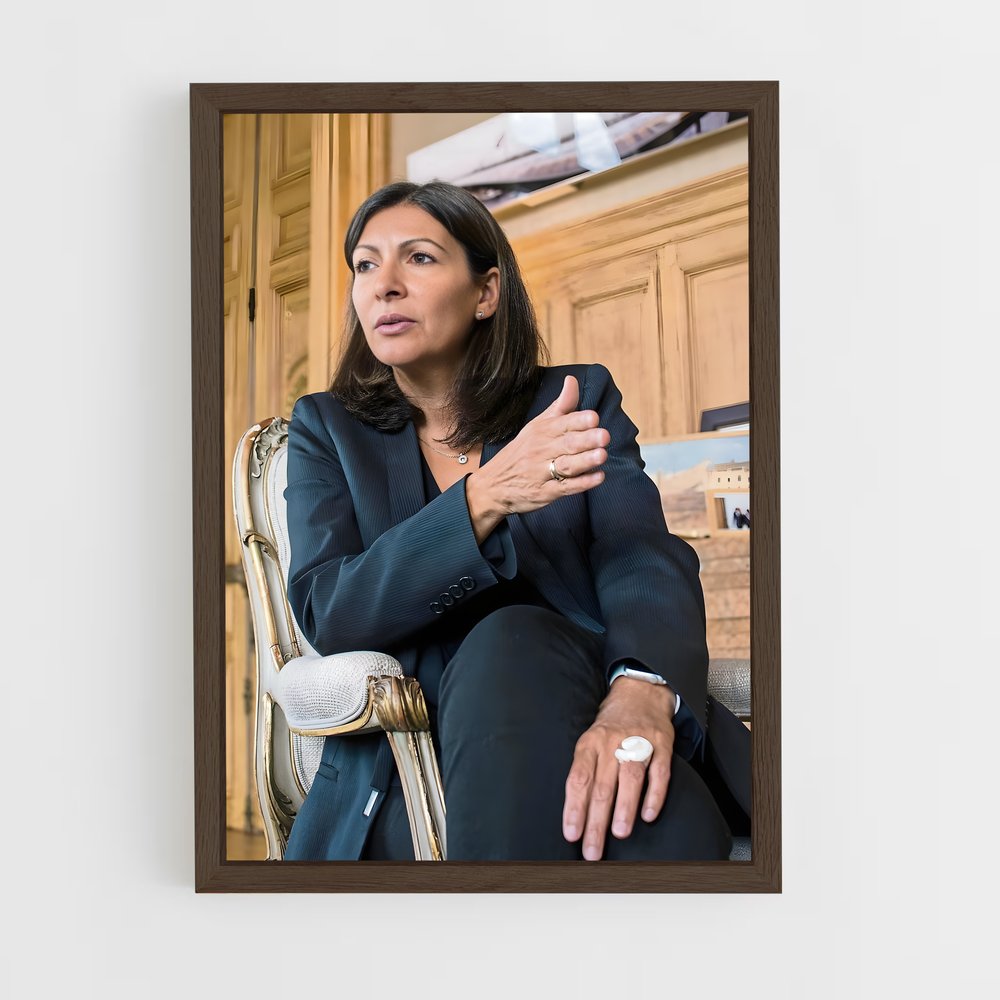 ap-anne hidalgo-3 cadre Bois foncé