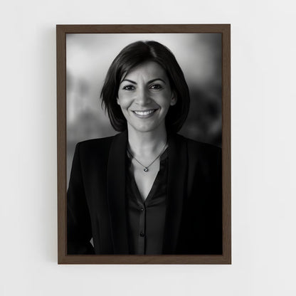 ap-anne hidalgo-5 cadre Bois foncé