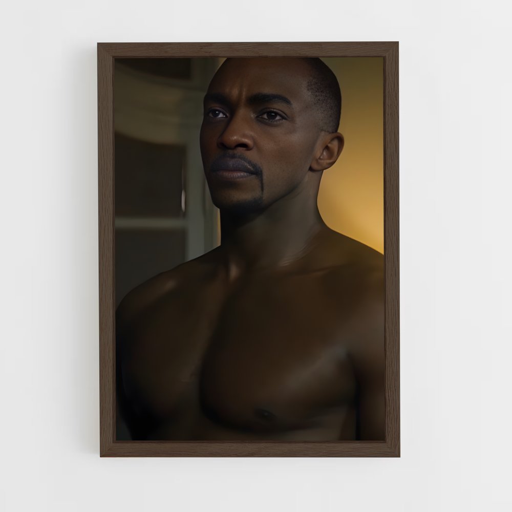 ap-anthony mackie-5 cadre Bois foncé