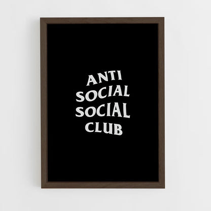 ap-anti social social club-1 cadre Bois foncé