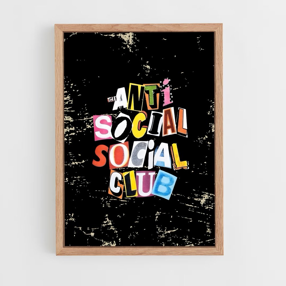 ap-anti social social club-3 cadre Bois clair