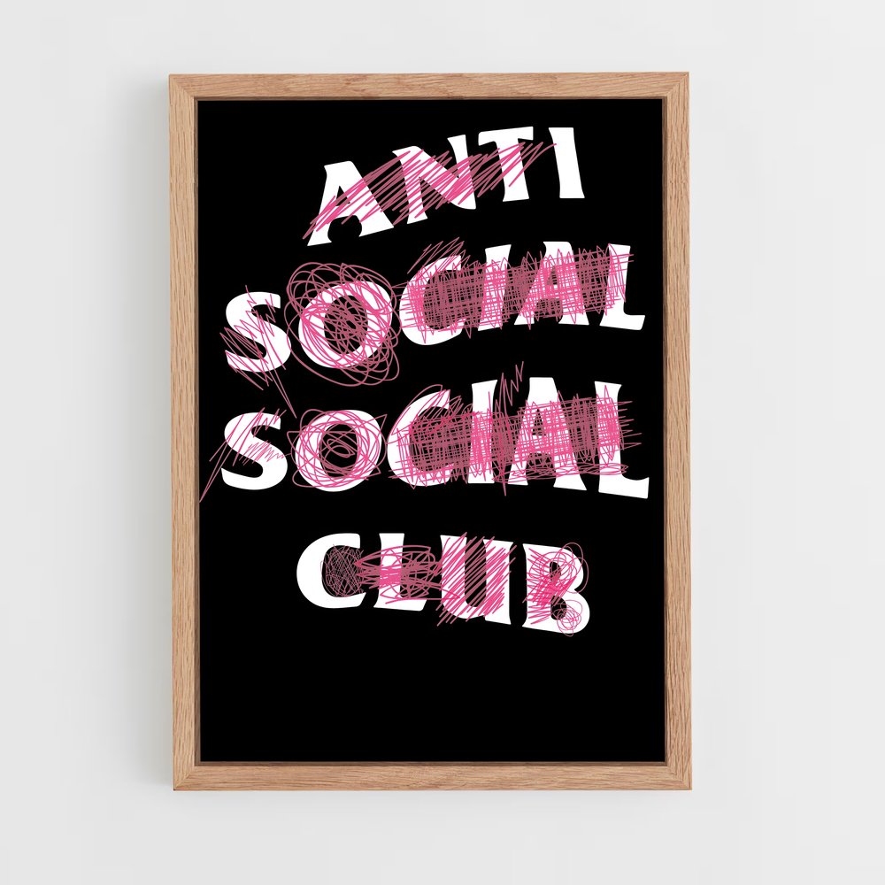 ap-anti social social club-6 cadre Bois clair
