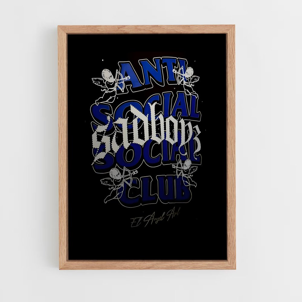ap-anti social social club-7 cadre Bois clair