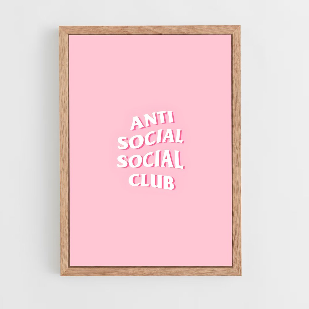 ap-anti social social club-8 cadre Bois clair