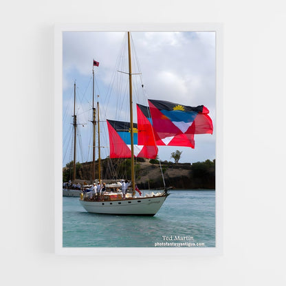 ap-antigua and barbuda flag-1 cadre Blanc