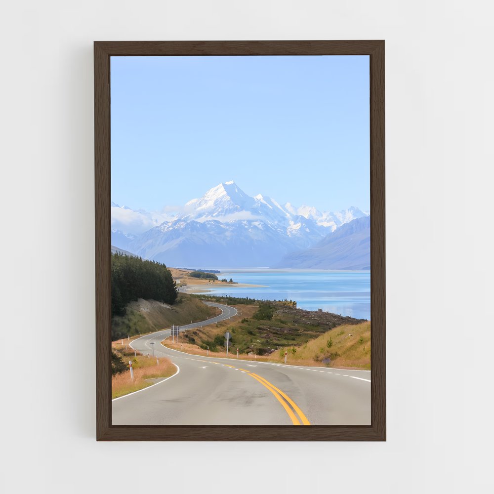 ap-aoraki mount cook-3 cadre Bois foncé