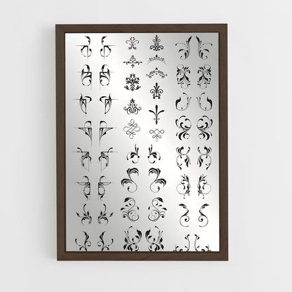 ap-arabesque-3 cadre Bois foncé