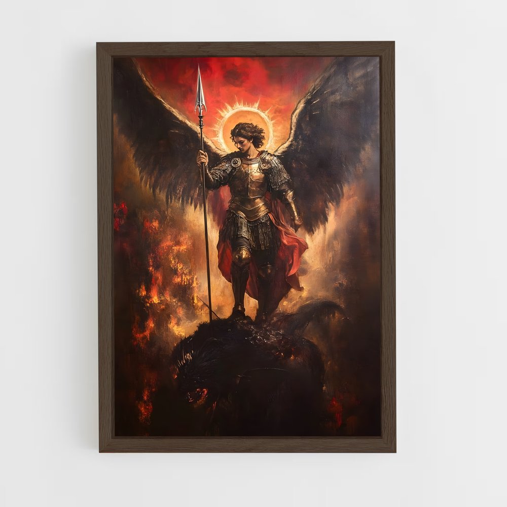 ap-archangel michael-11 cadre Bois foncé