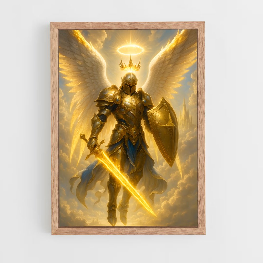 ap-archangel michael-14 cadre Bois clair