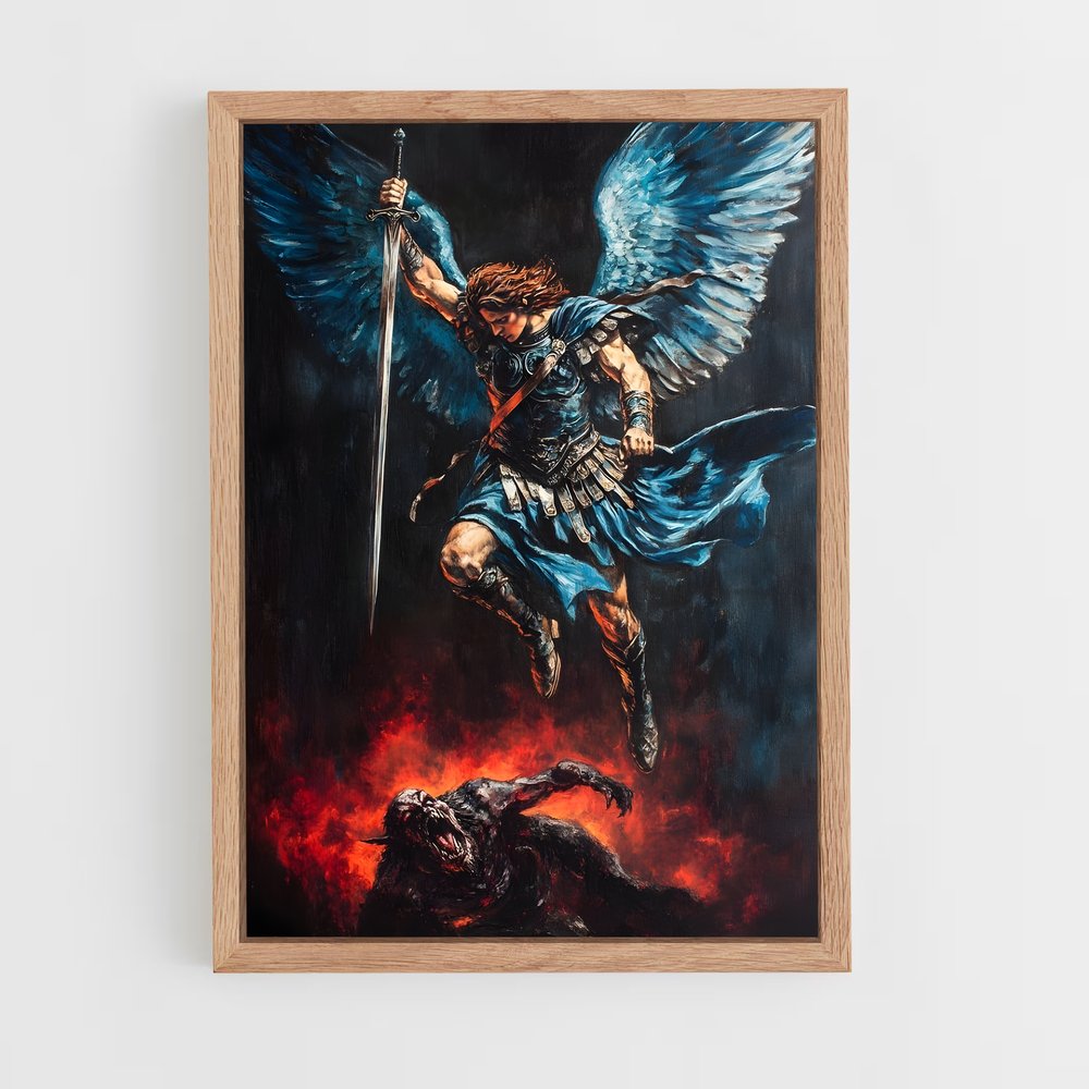 ap-archangel michael-15 cadre Bois clair