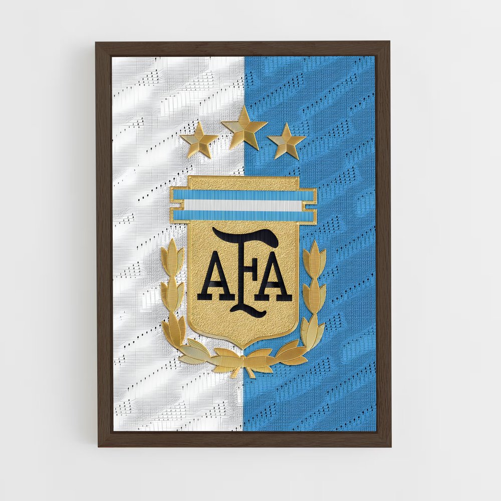 ap-argentina flag-4 cadre Bois foncé