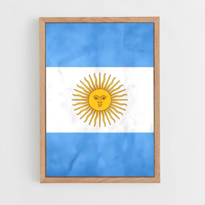 ap-argentina flag-6 cadre Bois clair
