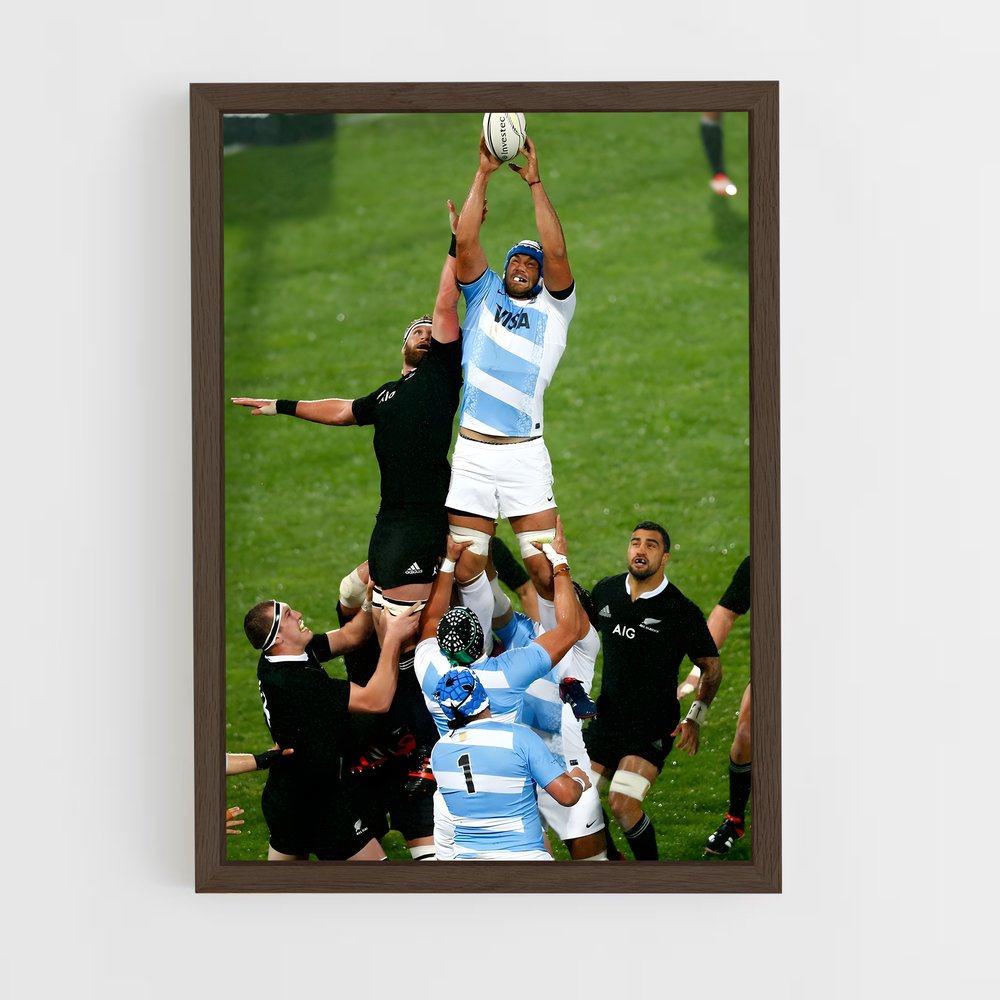 ap-argentina national rugby team-2 cadre Bois foncé