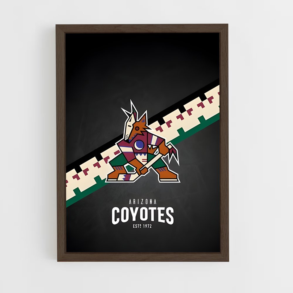 ap-arizona coyotes-1 cadre Bois foncé