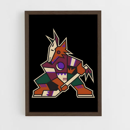 ap-arizona coyotes-7 cadre Bois foncé