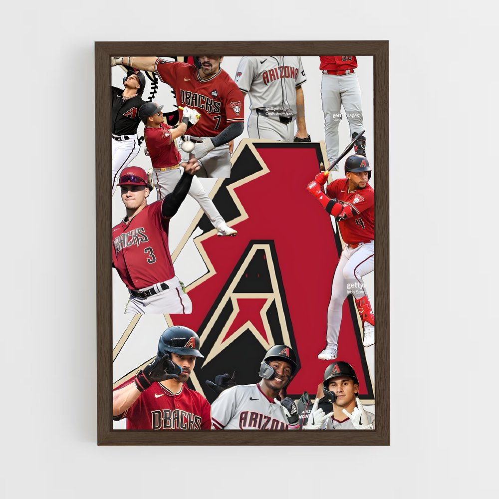 ap-arizona diamondbacks-1 cadre Bois foncé