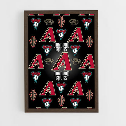 ap-arizona diamondbacks-2 cadre Bois foncé