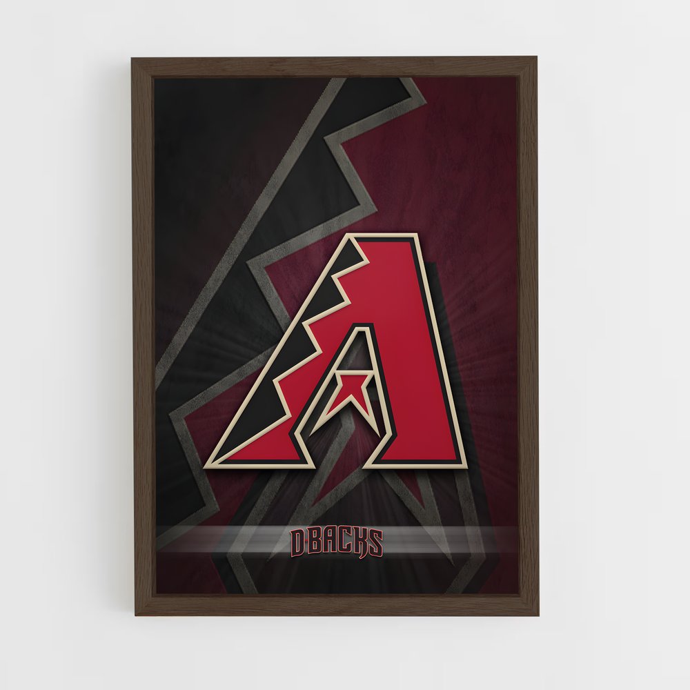 ap-arizona diamondbacks-3 cadre Bois foncé