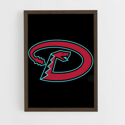 ap-arizona diamondbacks-4 cadre Bois foncé