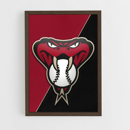 ap-arizona diamondbacks-5 cadre Bois foncé