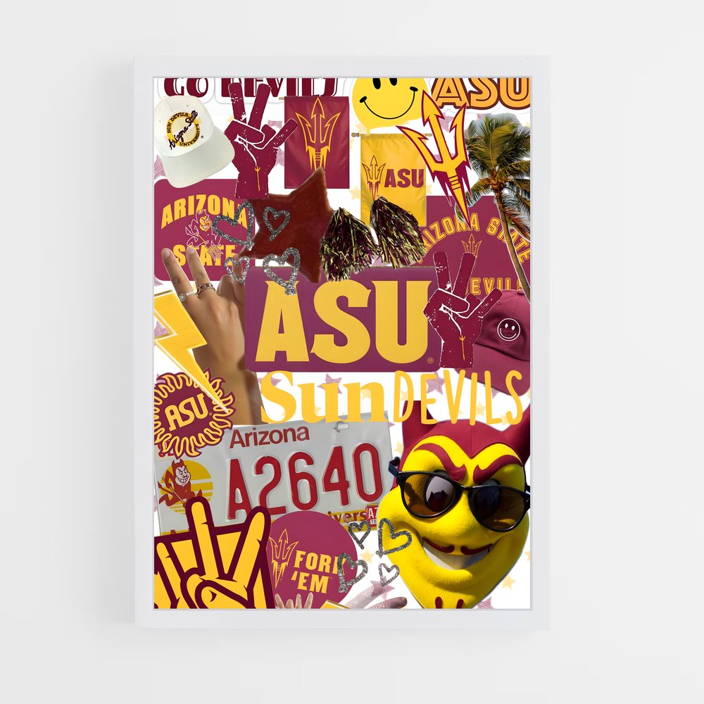 ap-arizona state sun devils-4 cadre Blanc