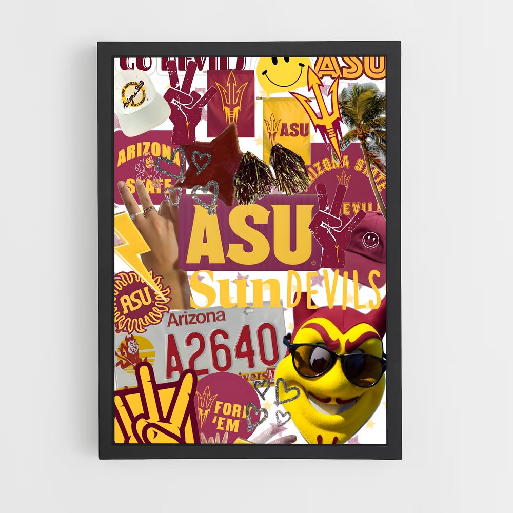 ap-arizona state sun devils-4 cadre Noir