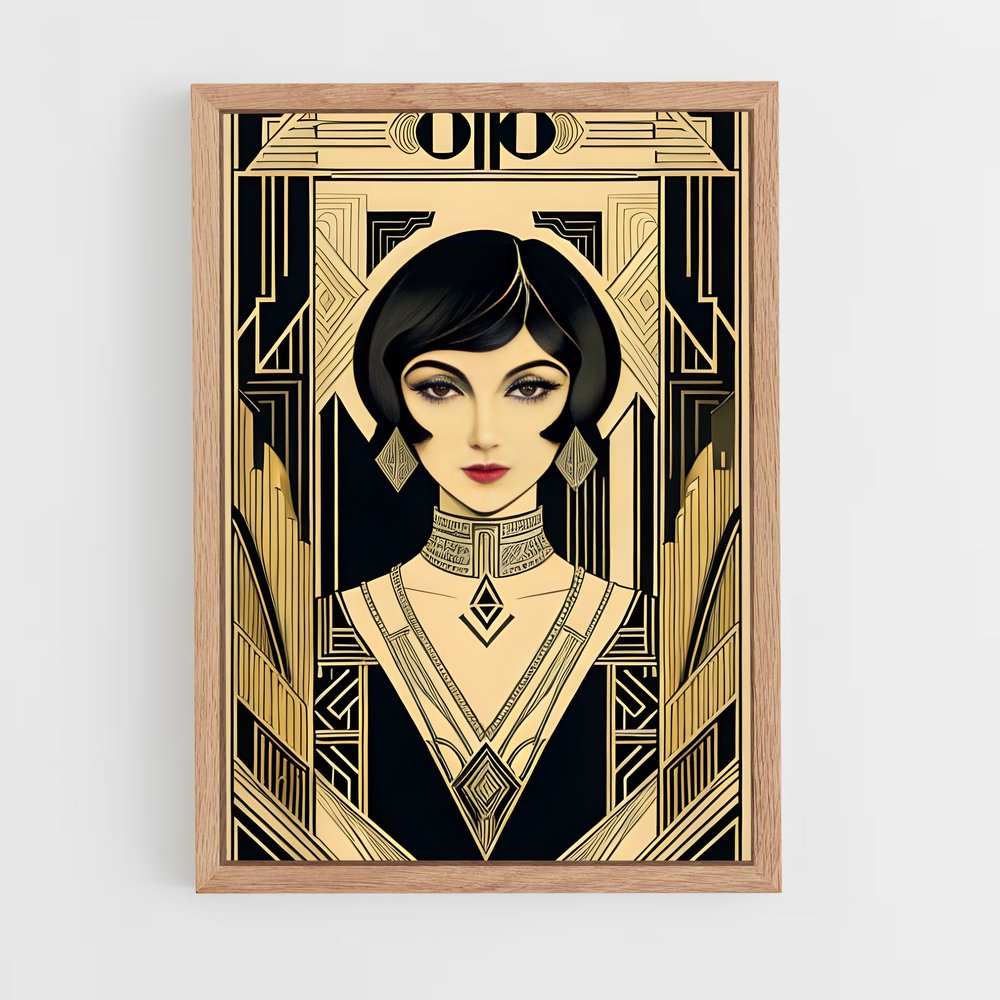 ap-art deco-2 cadre Bois clair
