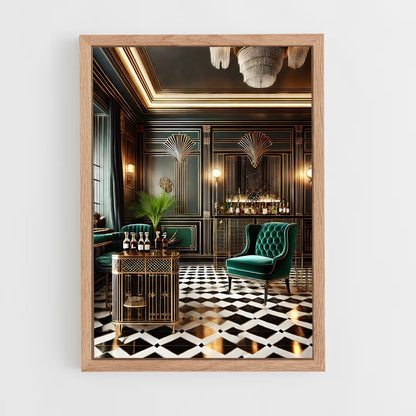ap-art deco-8 cadre Bois clair