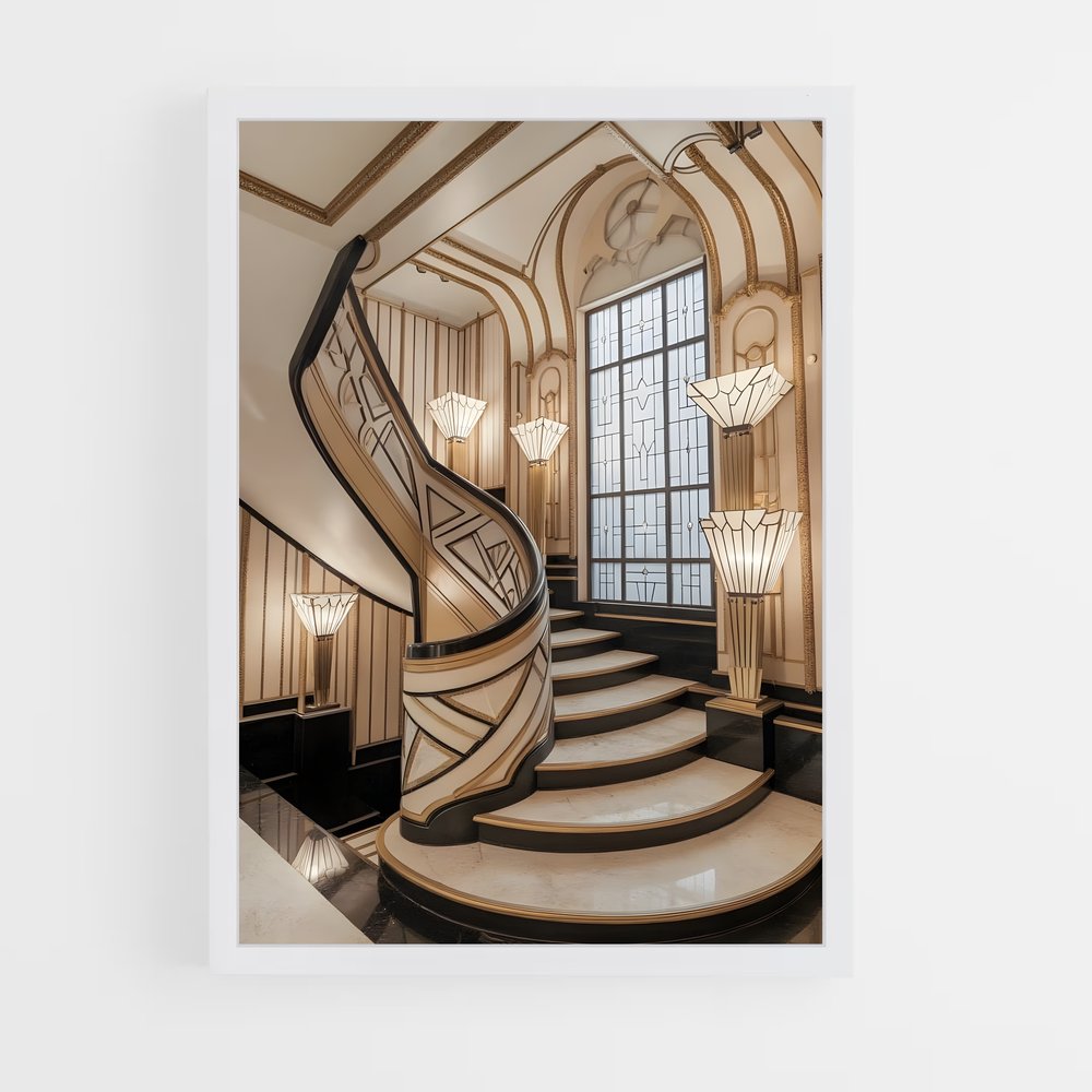 ap-art deco-9 cadre Blanc